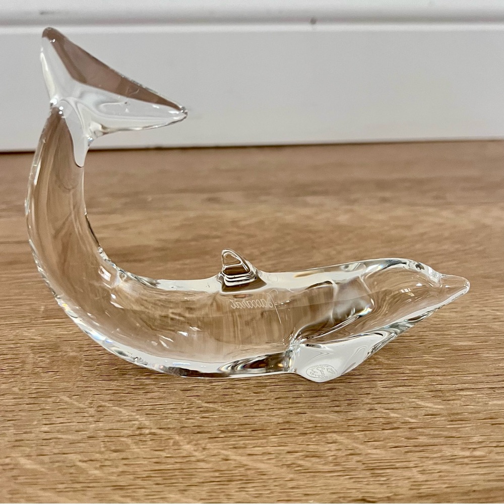 Baccarat Clear Crystal Dolphin Figurine